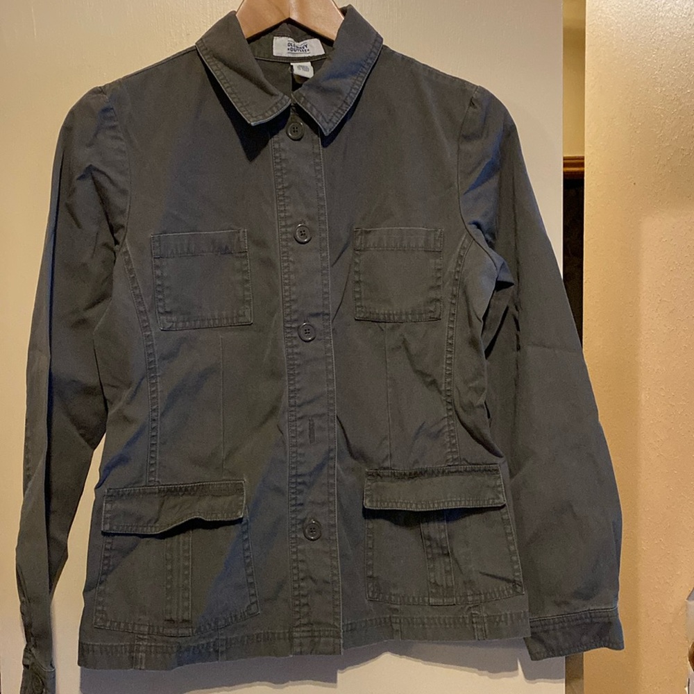 Old Navy Outlet army green utility blazer
